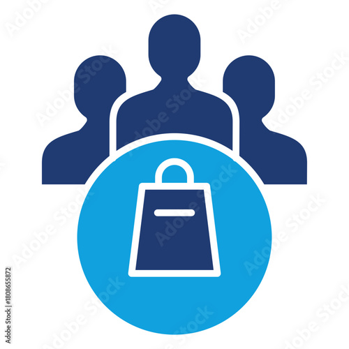 Customer Flat Blue Icon