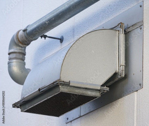 Exhaust Vent Hood and Metal Piping