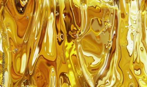 Abstract golden liquid texture background rich fluid surface