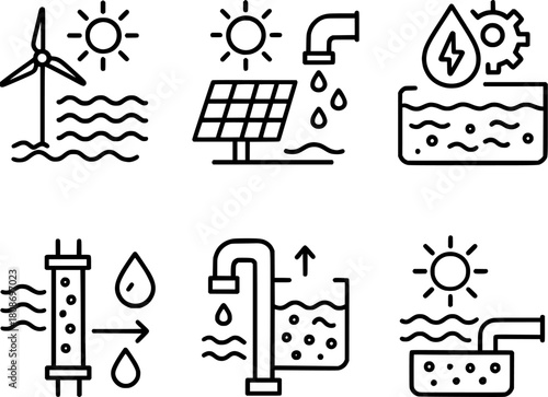 Renewable water desalination process and purification technology