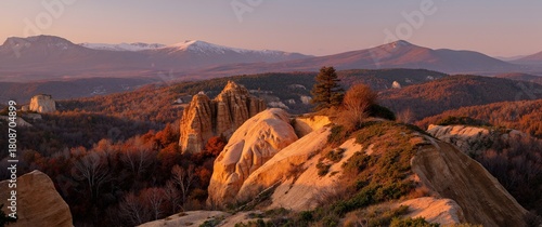 sunset in the mountains