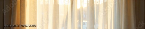 Wallpaper Mural Sheer Cream Curtains Billowing in Sunlight, Creating a Soft and Airy Atmosphere in a Sunlit Room. Perfect for Adding Sophistication and Privacy to Any Interior Space. Torontodigital.ca