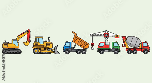 heavy yellow construction vehicle vector illustration