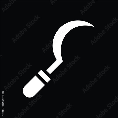 Sickle Tool Vector Icon for Labour Day