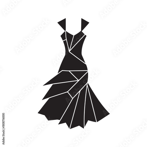 Layered One Shoulder Cocktail Dress Silhouette