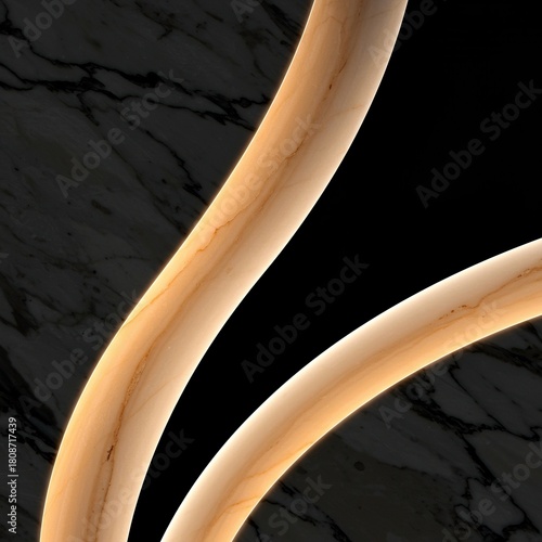 Wallpaper Mural Smooth, polished marble arcs gracefully intersect, forming an exquisite pattern of light and shadow, showcasing luxurious natural stone ,pristine ,design ,shadow Torontodigital.ca