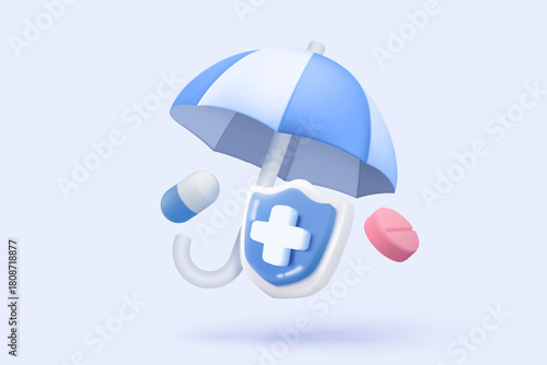 3d pharmacy drug for health pharmaceutical icon signs. cardiology of first aid and health care concepts. Medical symbol of emergency help with clinical. 3d heal medic icon vector render illustration