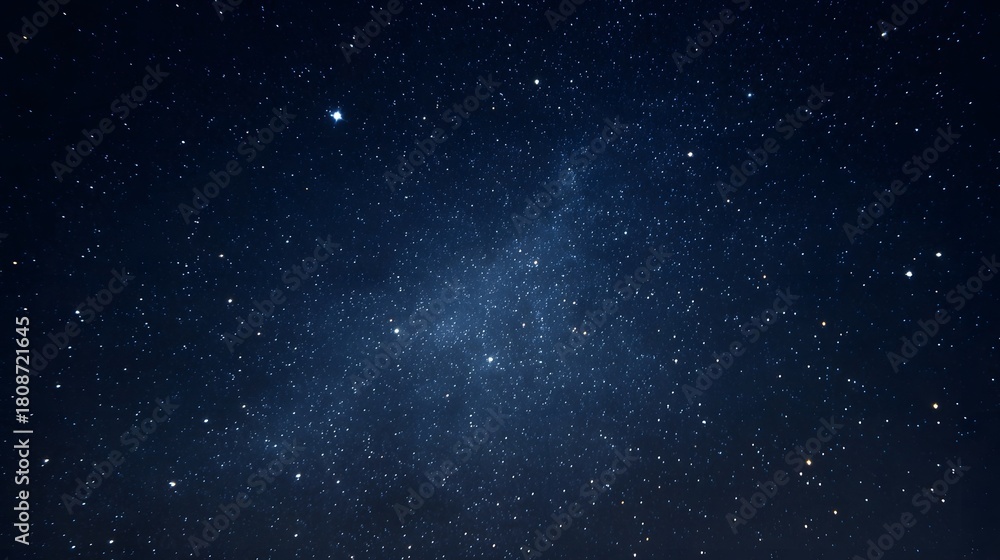 Naklejka premium A breathtaking view of the star filled night sky showcasing the luminous Milky Way galaxy