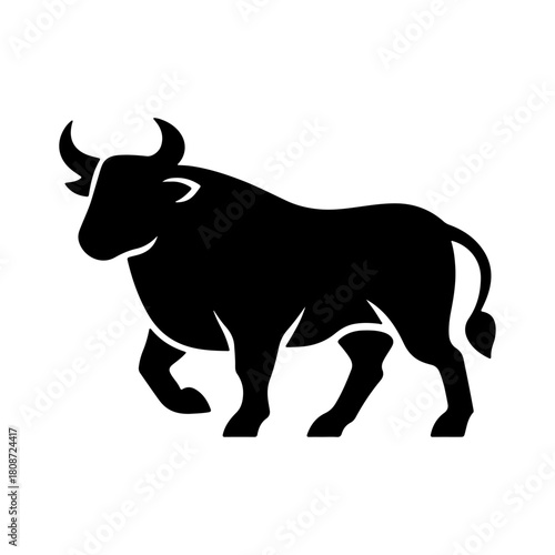 vector illustration of a bull