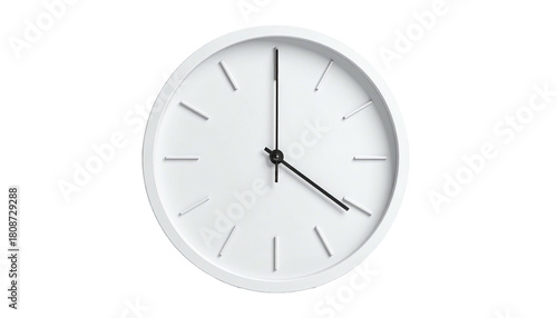 Wallpaper Mural White minimalist round clock shows 400 against black Torontodigital.ca