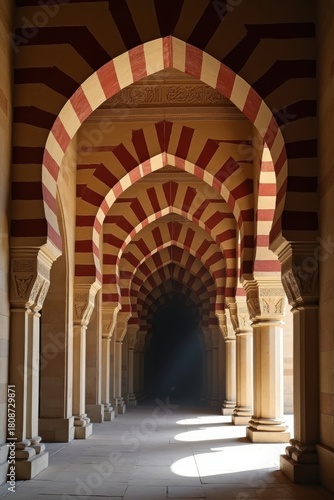 Arches of the great mosque of cordoba spain