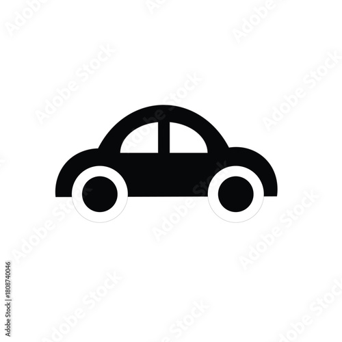 Bold black white car art in clean line style with sharp form and calm tone. Slick mod ride in pure mono look for ad use and print need in clear view set