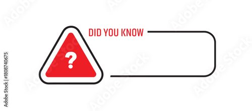 did you know sign on white background	