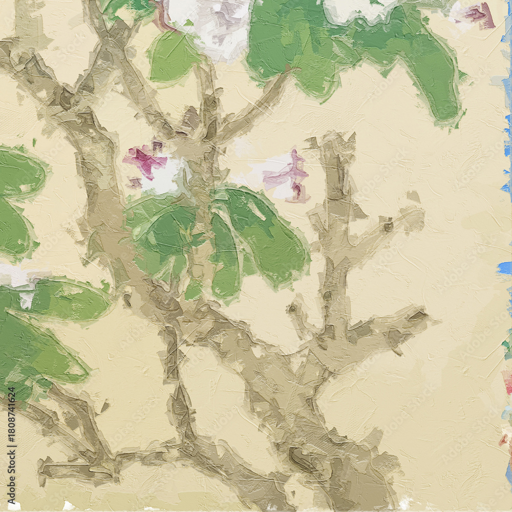 Fototapeta premium Various oil paintings, flowers, roses, peonies, chrysanthemums, landscapes, morning glories, birds, misty clouds, fairyland, fish