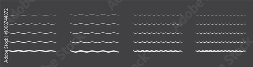 Chalk lines, Hand drawn vector Pencil underlines. crayon drawn lines illustrator brush stroke set. Zigzag Hand drawn brush stroke elements.