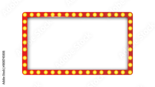 retro neon sign. light bulb frame	
