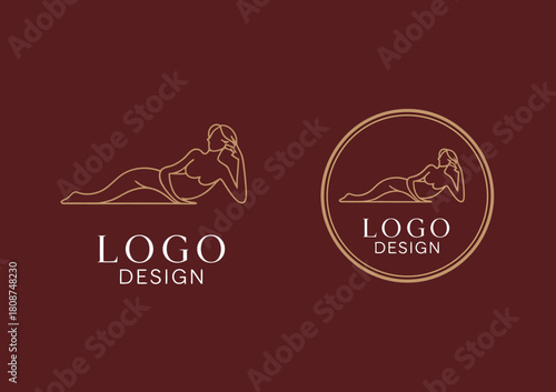 This artistic logo design showcases a stylized silhouette of a female figure, emphasizing elegance and femininity, ideal for brands focused on beauty and luxury.