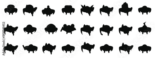 people top view male and female characters view from above