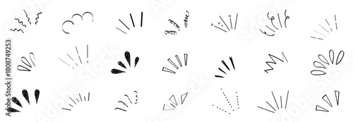  pop line frame comic anime effect healine mark suprise