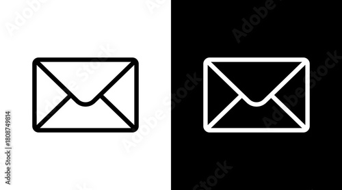 Envelope With Icon Set Design