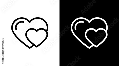 Heart With Icon Set Design