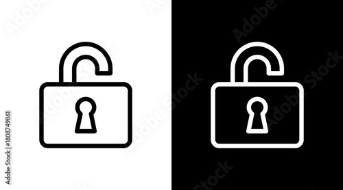 Unlock With Icon Set Design