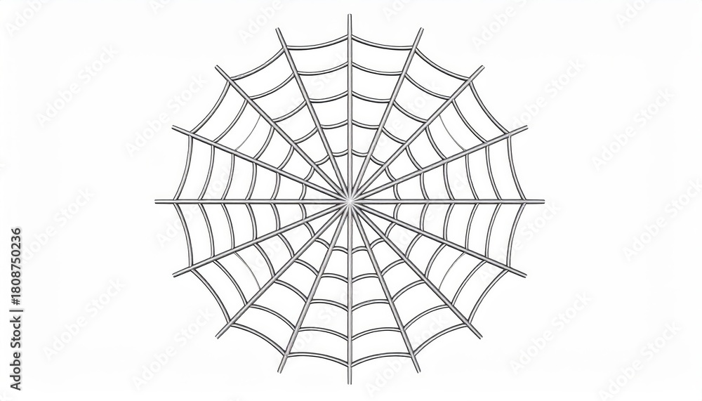 Fototapeta premium Intricate spider web coloring page design for kids and adults detailed arachnid artwork for creative fun and relaxation.
