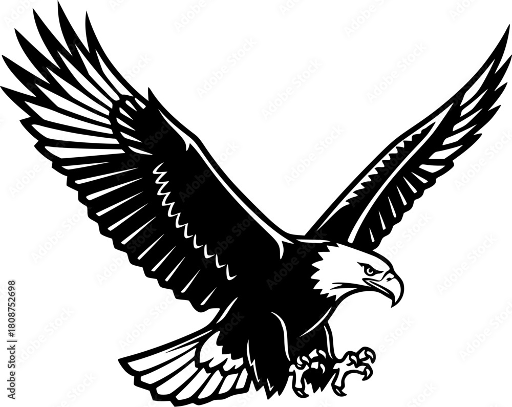 Obraz premium Majestic Eagle Soaring A Powerful Symbol of Freedom and Strength