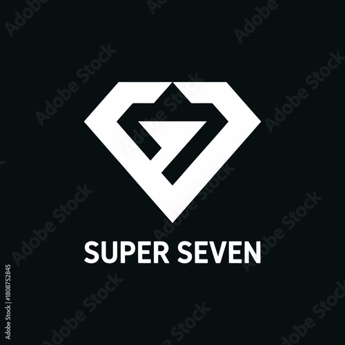 This image features the Super Seven logo designed with a modern and sleek appeal, perfect for branding, marketing, or promotional materials in various industries.