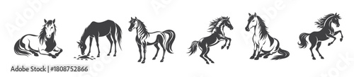  print ultimate horse silhouette set stunning collection for