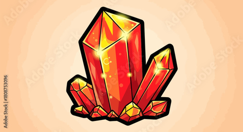 Vibrant Red Crystals - A Stunning Mineral Formation.