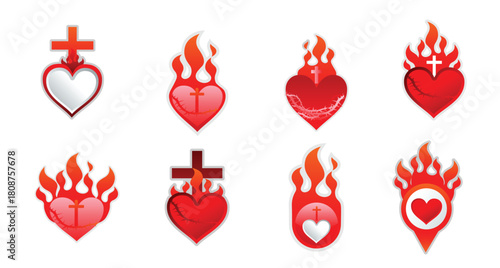 Sacred Heart label sticker