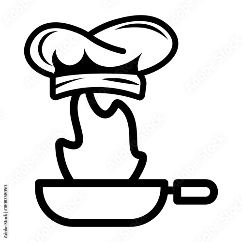 frying pan Line Icon