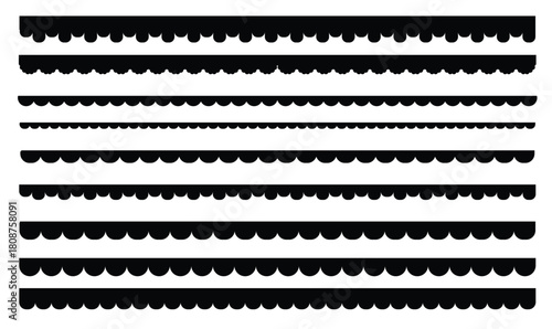 scalloped border simple divider ornament edge cutout