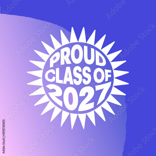 Celebrate the class of 2027 with this eyecatching design, perfect for announcements, decorations, and memorabilia to commemorate their milestone and bright prospects