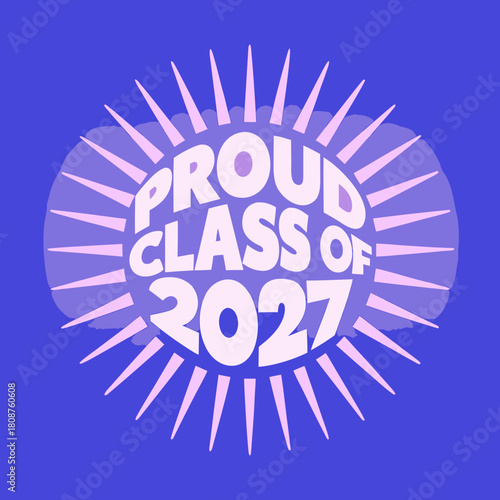Show your pride for the graduating class of 2027 with this vibrant design, ideal for banners, invitations, and keepsakes to honor their hard work and dedication