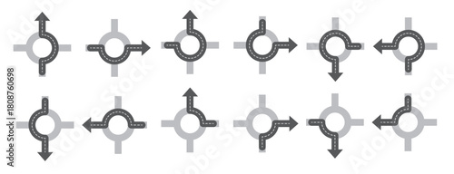  roundabout city traffic vector