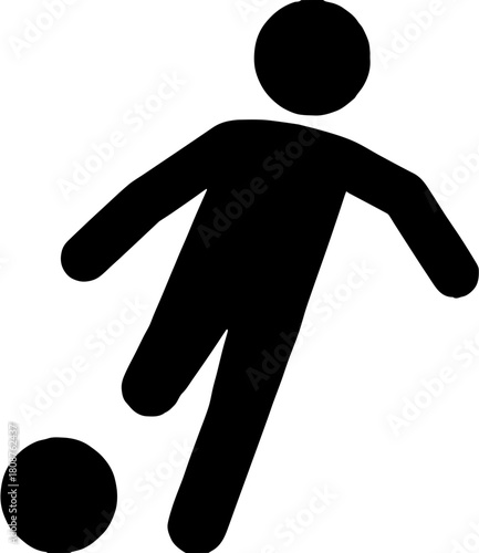 Playing Football Silhouette Icon