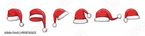santa hat vector design illustration isolated on white