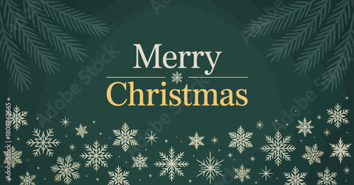 A beautiful and elegant typography design that wishes everyone a Merry Christmas, adorned with snowflakes, perfect for holiday greetings and festive spirit.