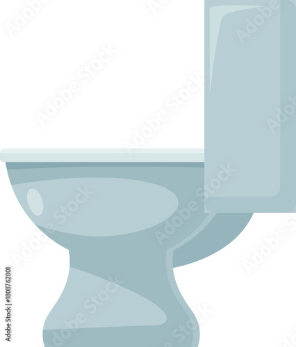 Clean ceramic toilet bowl and tank promoting bathroom hygiene and sanitation