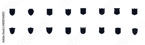 set of black and white abstract shapes