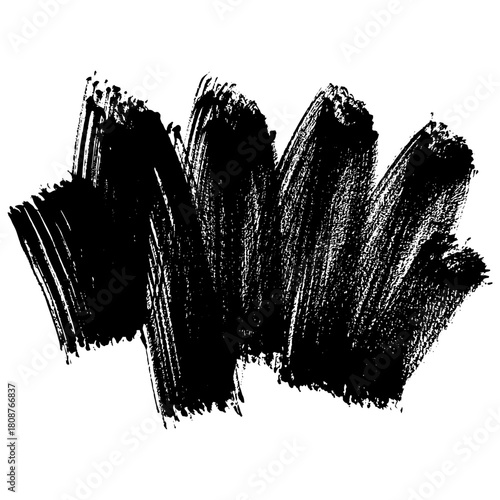 Hand drawn black brush strokes for grunge backgrounds