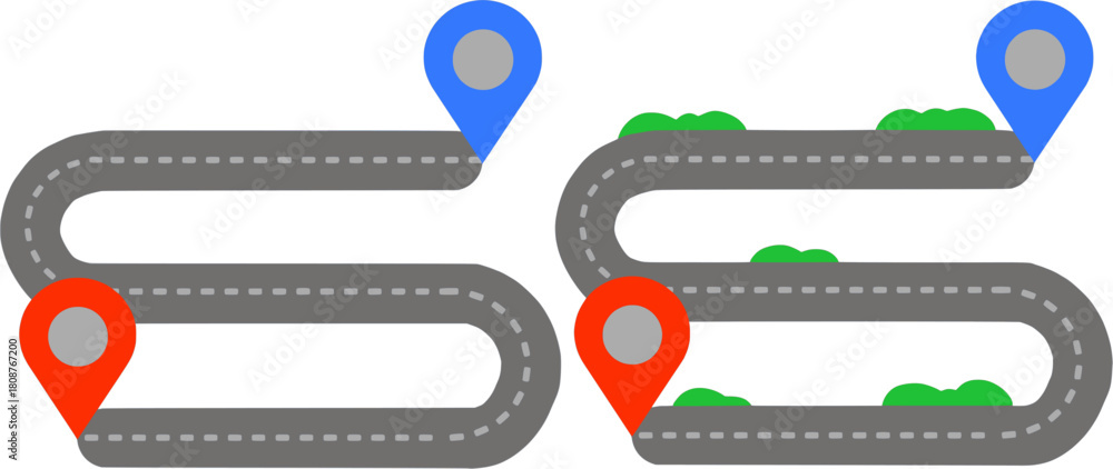 Obraz premium 지도_가는길_여행_여정