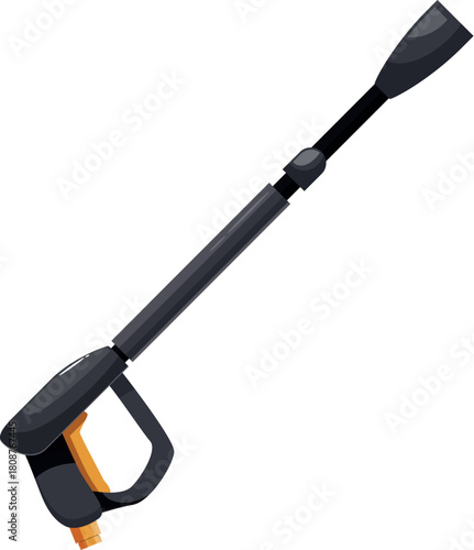 Pressure washer spray gun for cleaning various surfaces with high pressure water jet