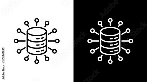 Data Cluster With Icon Set Design