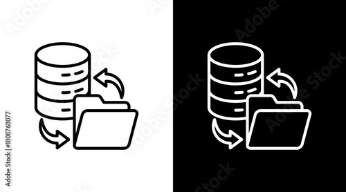 Data Storage With Icon Set Design