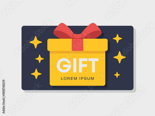 This image features a colorful gift box adorned with a bright ribbon, set against a festive background with stars, representing celebration and the joy of giving gifts.