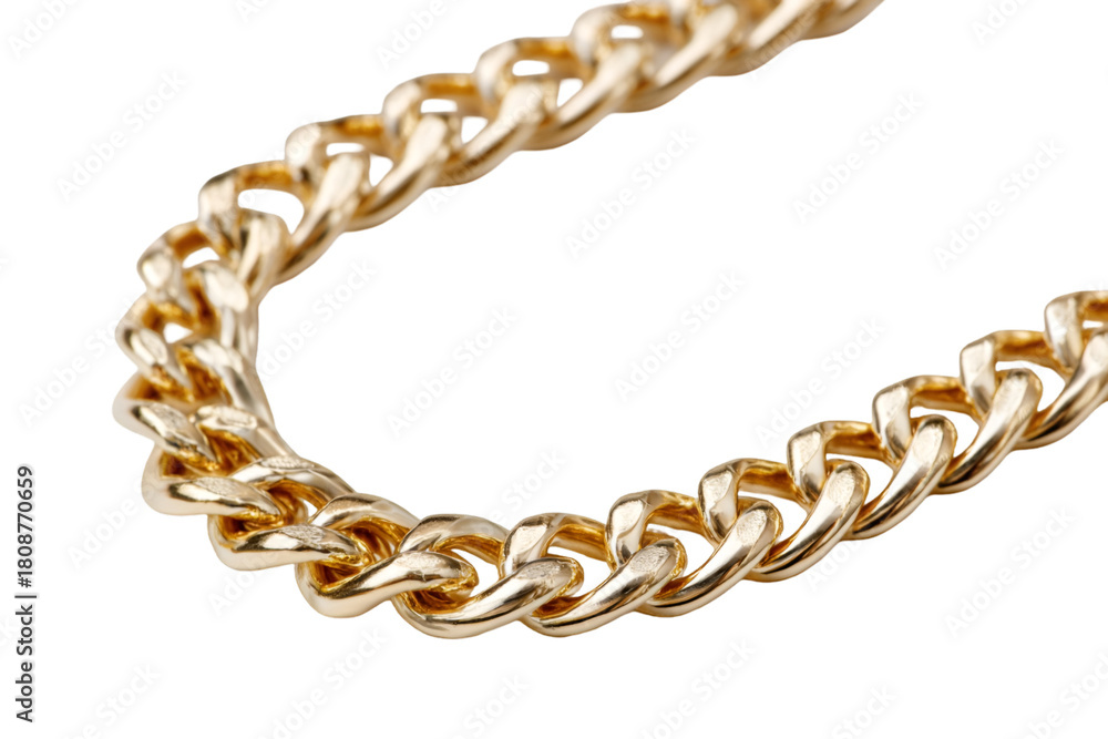 Obraz premium Golden chain necklace showcase jewelry studio product photography elegant setting close-up view luxury concept