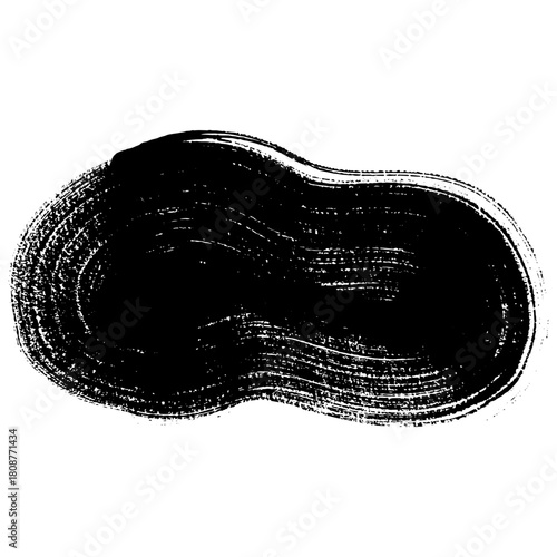 Hand drawn brush strokes on texture black background for grunge style